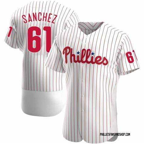 Mens Philadelphia Phillies #61 Cristopher Sanchez White Flex Base Stitched Baseball Jersey Dzhi->philadelphia phillies->MLB Jersey